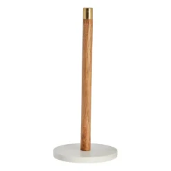 Lene Bjerre Portarrollos de papel Ø14,5 cm, White-nature BlancoMarrónColor dorado