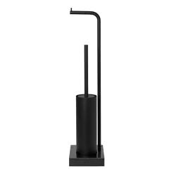 Blomus Portarrollos para papel higiénico y portaescobillas baño Modo, Negro New