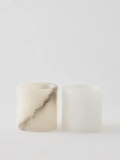 Tell Me More Portavelas Alabaster, Blanco-beige, XS 7,5 cm BlancoBeige Clearance