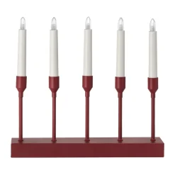 Scandi Living Portavelas de Adviento Kindle portabel 30 cm, oscuro Rojo
