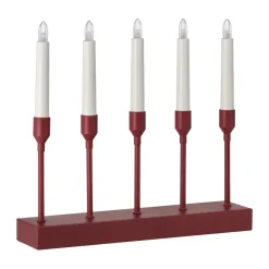 Scandi Living Portavelas de Adviento Kindle portabel 30 cm, oscuro Rojo