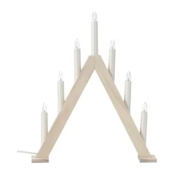 Scandi Living Portavelas de Adviento Nord 40 cm, Blanqueado Blanco Sale
