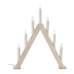 Scandi Living Portavelas de Adviento Nord 40 cm, Blanqueado Blanco Sale