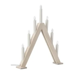 Scandi Living Portavelas de Adviento Nord 40 cm, Blanqueado Blanco Sale