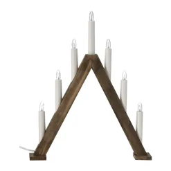 Scandi Living Portavelas de Adviento Nord 40 cm, Tintado oscuro Marrón