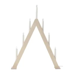 Scandi Living Portavelas de Adviento Nord 60 cm, Blanqueado BeigeBlanco Clearance