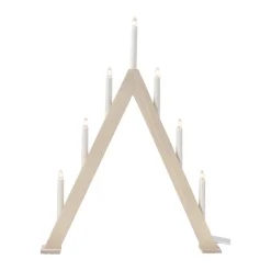 Scandi Living Portavelas de Adviento Nord 60 cm, Blanqueado BeigeBlanco Clearance