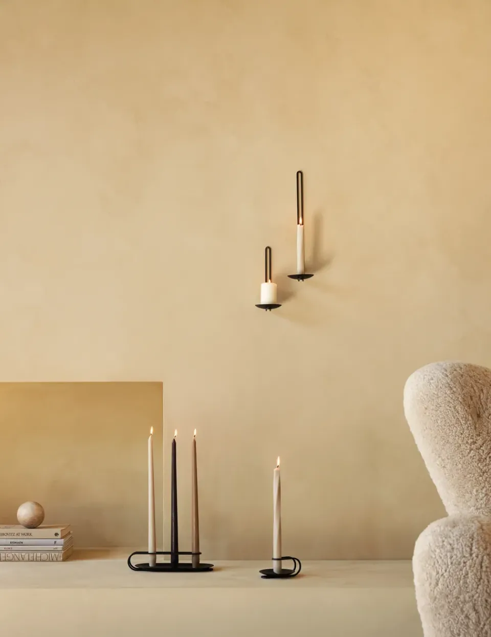 Audo Copenhagen Candelabros<Portavelas de pared Clip 20 cm, Negro