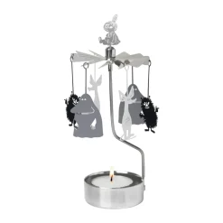 Pluto Design Portavelas giratorio amigos Mumin, -metal Plateado Sale