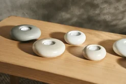 Scandi Living Portavelas Y Soportes Para Vela<Portavelas Stone Ø9 cm, Beige