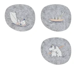 Muurla Posavasos<Posavasos Mumin 9,5x11 cm 4 piezas, Marineros Gris