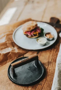Dorre Otros Utensilios De Cocina<Prensa para hamburguesas Hally Ø17,7 cm, Hierro fundido-acacia Negro