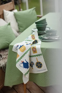 Almedahls Manteles|Manteles<Prickruta Mantel 145x250 cm, Verde