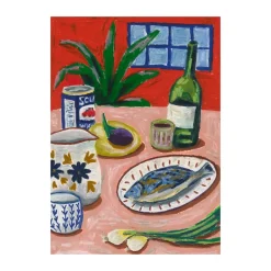 Paper Collective Póster Composition with Fish, 70x100 cm Multi Outlet
