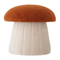 Bloomingville Sillas Infantiles|Pufs<Puf Bertil Ø37 cm, Seta RojoBlanco