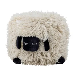 Bloomingville Sillas Infantiles<Puf de lana Dolly 50x45 cm, Blanco