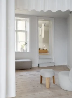 Blomus Pufs<Puf Kuon Ø48x45 cm, Boucla Beige