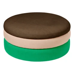 Broste Copenhagen Puf Pond 30 cm, Emerald green-rose-coffee VerdeRosaMarrón New
