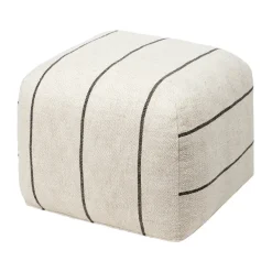 Broste Copenhagen Pufs<Puf Sigrid, Light beige-black, 50x50 cm BeigeNegro