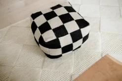 Classic Collection Pufs<Puf Square 50x50 cm, Negro-natural BeigeNegro