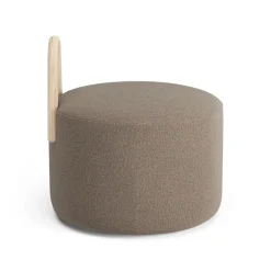 Swedese Pufs<Puff Amstelle mediano con respaldo fresno lacado natural, Main Line Flax 23 Beige