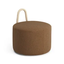 Swedese Puff Amstelle mediano con respaldo fresno lacado natural, Main Line Flax 15 Marrón Online