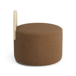 Swedese Puff Amstelle mediano con respaldo fresno lacado natural, Main Line Flax 15 Marrón Online