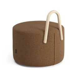 Swedese Puff Amstelle mediano con respaldo fresno lacado natural, Main Line Flax 15 Marrón Online