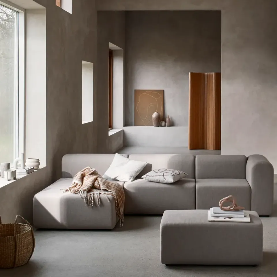Broste Copenhagen Puff modular Lagoon, Latte GrisMarrón Online