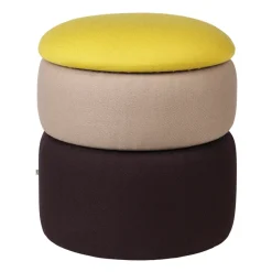 Broste Copenhagen Puff Pond 42 cm, Yellow-beige-dark grape AmarilloBeigeRojo Hot