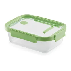 Lékué Recipiente hermético de vidrio rectangular 1520 ml, Verde Online