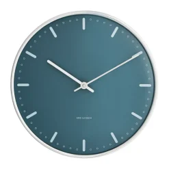 Arne Jacobsen Clocks Reloj AJ City Hall, , Ø21 cm Azul New