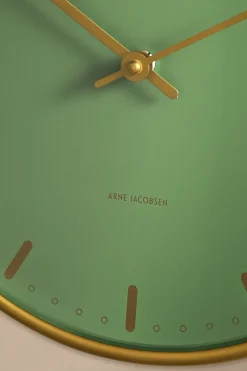 Arne Jacobsen Clocks Reloj AJ City Hall, , Ø21 cm Verde Clearance