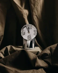 HKliving Relojes De Escritorio Y Despertadores<Reloj de cerámica Eetro 17,5 cm, Chrome Multi