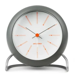 Arne Jacobsen Clocks Reloj de mesa AJ Bankers Ø11 cm, oscuro Gris Sale