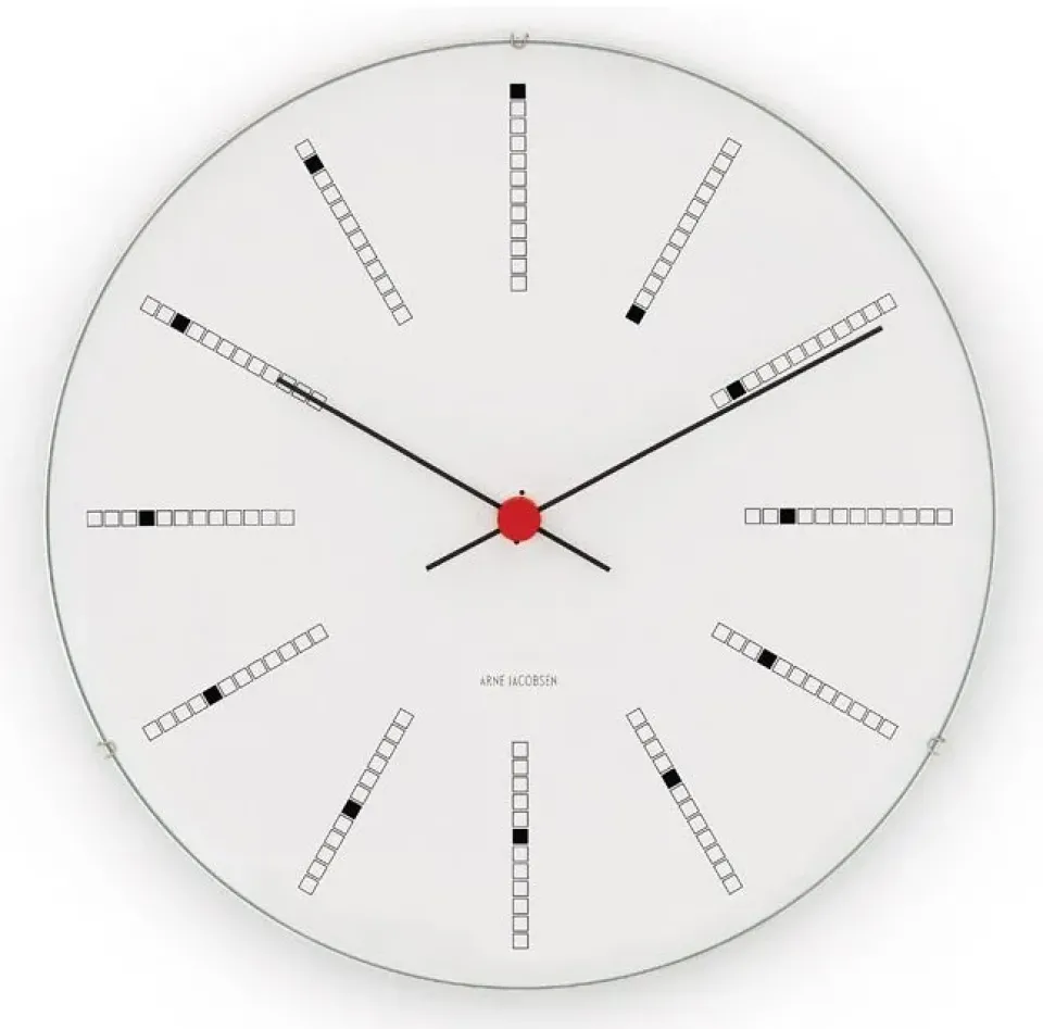 Arne Jacobsen Clocks Reloj de pared AJ Bankers, Ø 29 cm Blanco Clearance