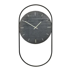 Andersen Furniture Reloj de pared A-Wall 41x76 cm, Black-brass Negro Outlet