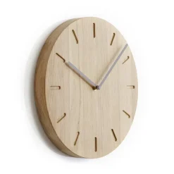 Applicata Reloj de pared Watch:Out, roble-gris MarrónGris Clearance