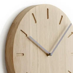 Applicata Reloj de pared Watch:Out, roble-gris MarrónGris Clearance