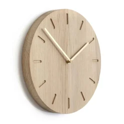 Applicata Relojes De Pared<Reloj de pared Watch:Out, roble-latón Blanco