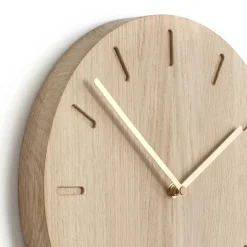 Applicata Relojes De Pared<Reloj de pared Watch:Out, roble-latón Blanco