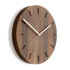 Applicata Reloj de pared Watch:Out, roble oscurecido-latón Marrón Online
