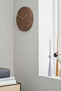 Applicata Reloj de pared Watch:Out, roble oscurecido-latón Marrón Online