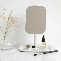 Brabantia Espejos De Mesa<ReNew Espejo con bandeja de almacenaje, Blanco