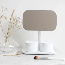 Brabantia Espejos De Mesa<ReNew Espejo con bandeja de almacenaje, Blanco