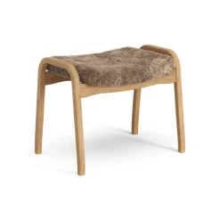 Swedese Sillones Y Reposapiés<Reposapiés Lamino roble aceitado/piel de oveja, Sahara (marrón turrón) Beige
