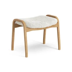 Swedese Sillones Y Reposapiés<Reposapiés Lamino roble aceitado/piel de oveja, Offwhite (blanco) Beige