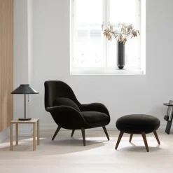 Fredericia Furniture Sillones Y Reposapiés<Reposapiés Swoon Ottoman , Hallingdal 65 130-roble ahumado Gris