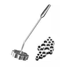 Plate It Rosetas de hierro Plate-it 3 piezas, Acero Plateado Hot