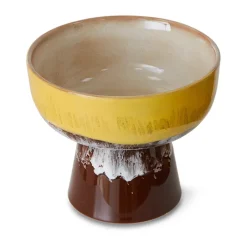 HKliving Boles Para Desayuno<70's cuenco para tapas con base L Ø12,5x11 cm, Creek Multi